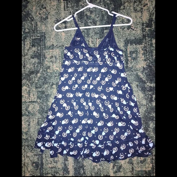 Y2K PINK Victoria's Secret- BLUE&WHITE BABYDOLL DRESS - Picture 3 of 3